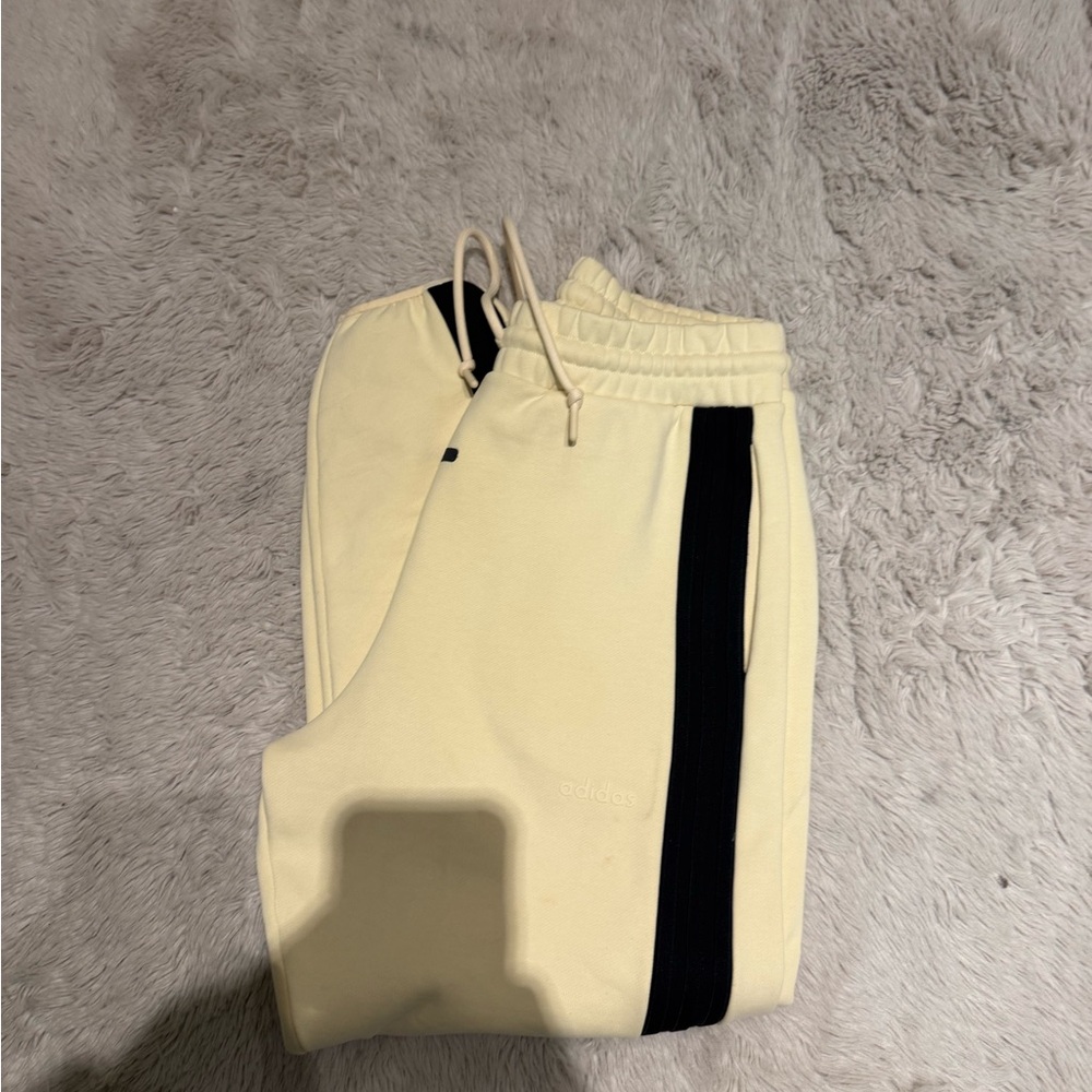 Fear of God Cream Sweatpants with Black Stripe